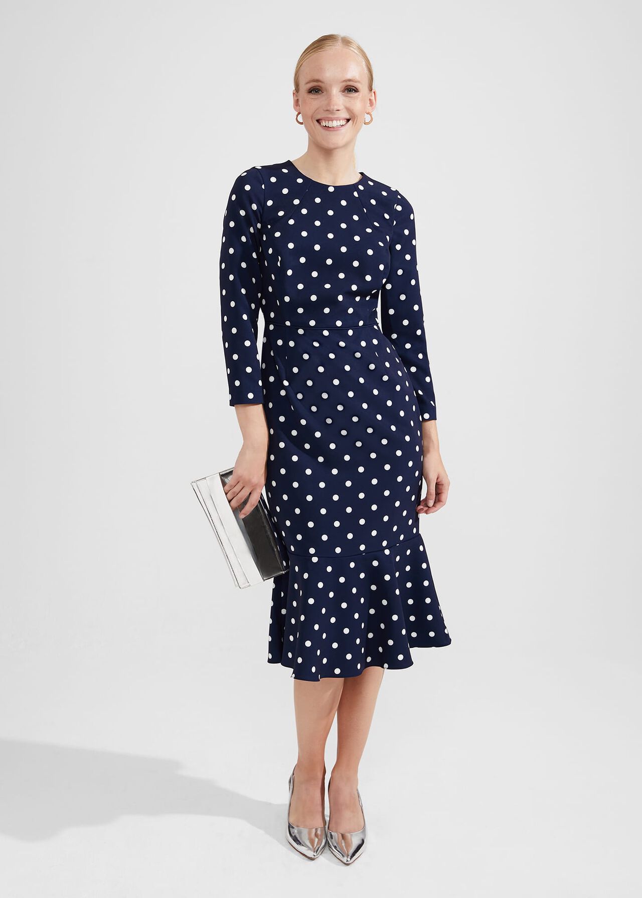 Liza Dress, Navy Ivory, hi-res