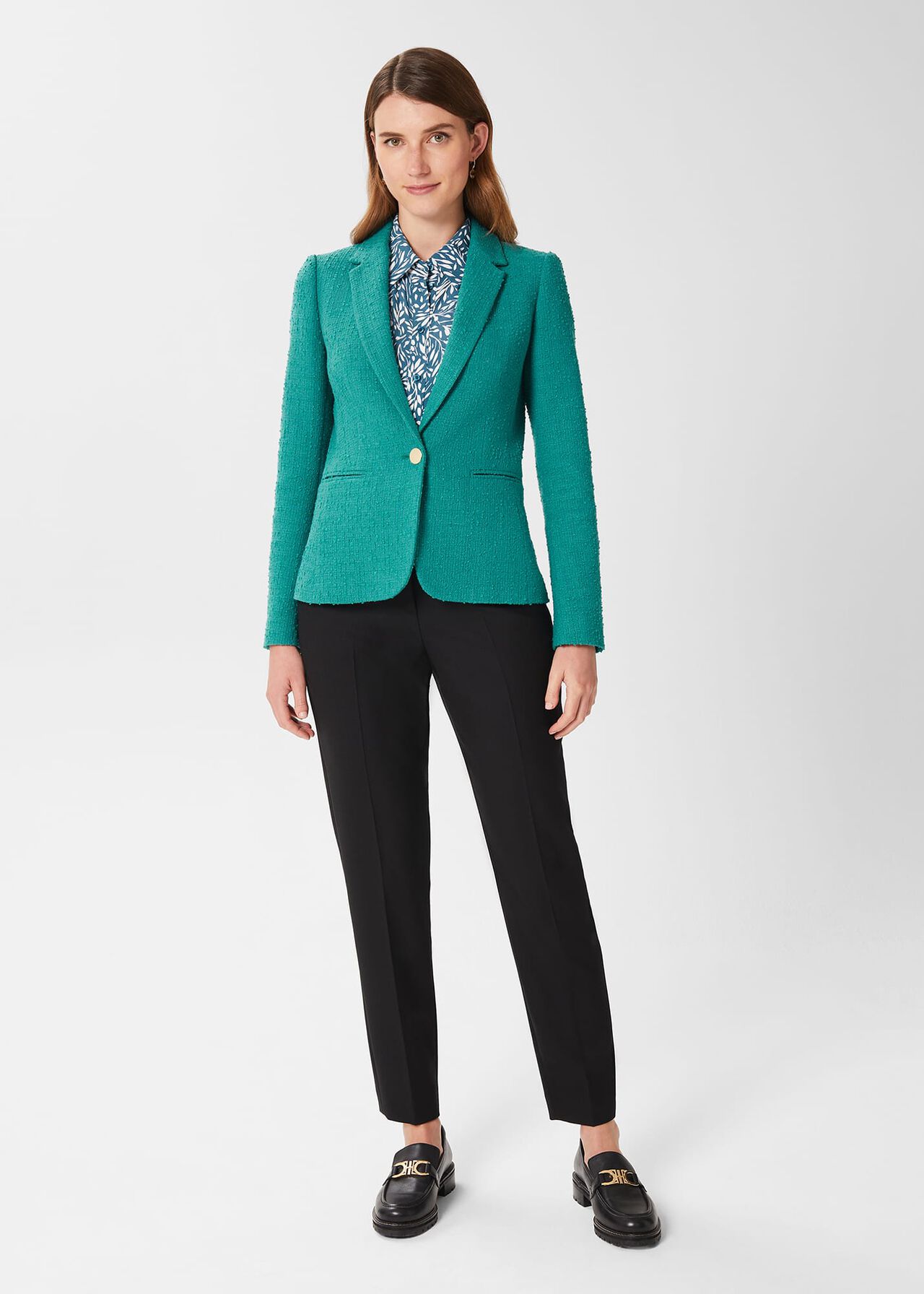 Amara Textured Jacket, Ocean Green, hi-res