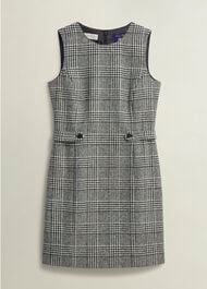 Brea Wool Dress, Black White, hi-res
