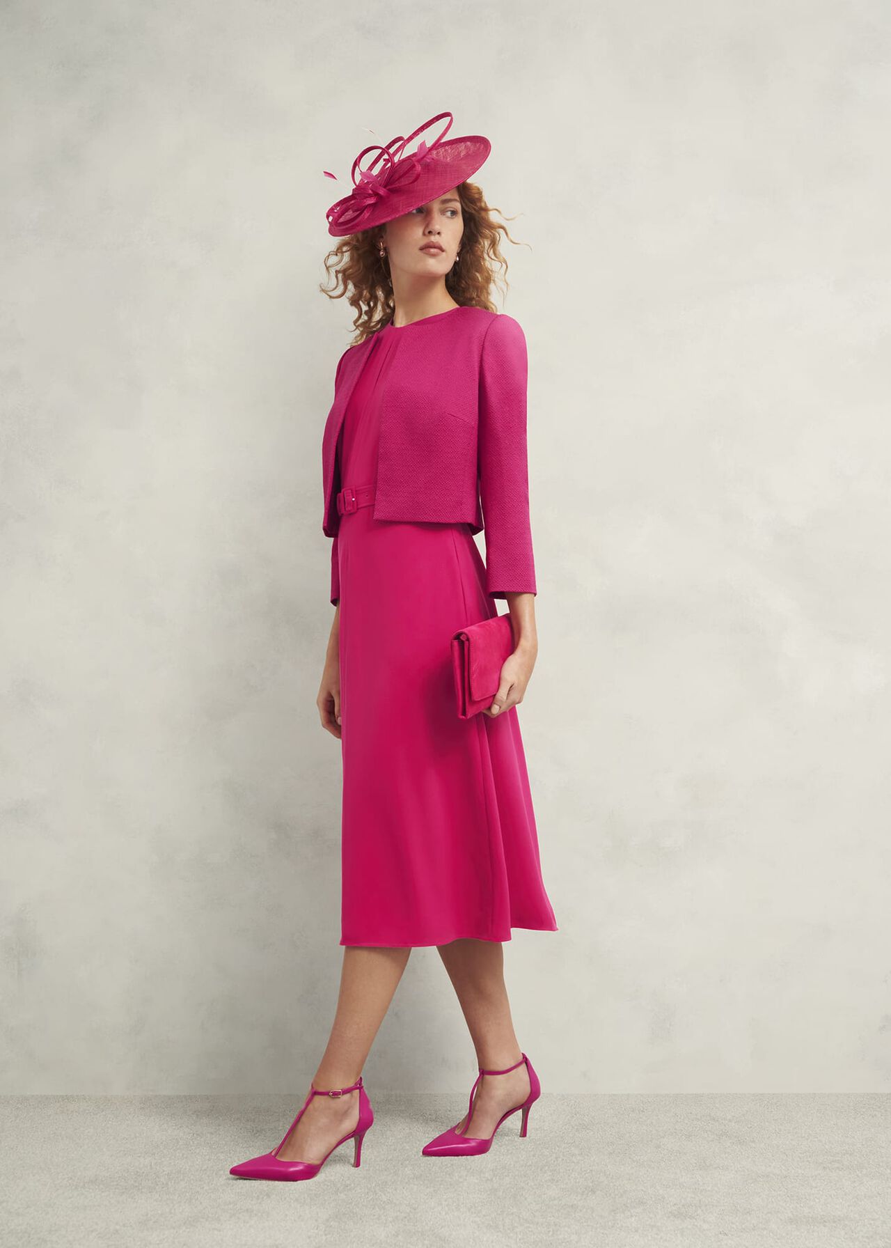 Alice T-Bar Leather Court Shoes, Zinnia Pink, hi-res