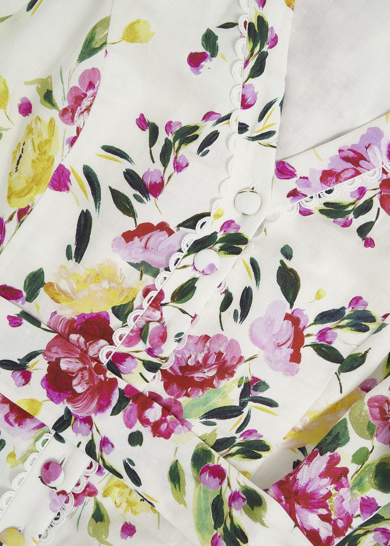 Taylor Linen Dress, Ivory Multi, hi-res