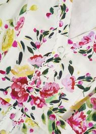 Taylor Linen Dress, Ivory Multi, hi-res