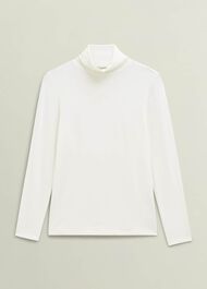 Mischa Turtle Neck Top, Hobbs Ivory, hi-res