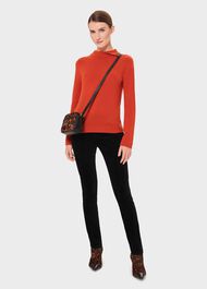 Talia Wool Cashmere Jumper, Burnt Orange, hi-res