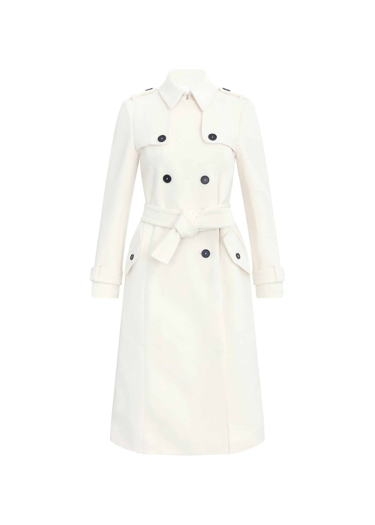 Blythe Wool Cashmere Coat Ivory