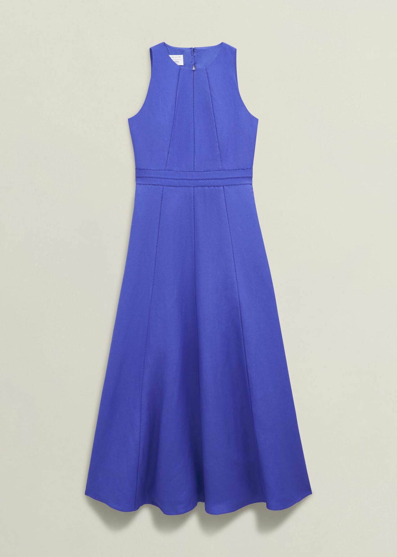 Harewood Linen Blend Maxi Dress, Quartz Blue, hi-res
