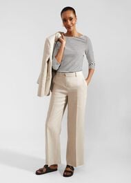 Roberta Linen Jacket, Neutral, hi-res