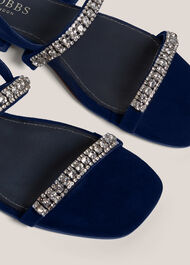Layla Jewelled Sandals, Midnight Navy, hi-res