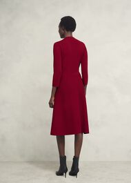 Petite Effie Knitted Dress, True Red, hi-res