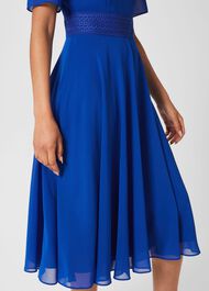 Cressida Fit And Flare Dress, Lapis Blue, hi-res