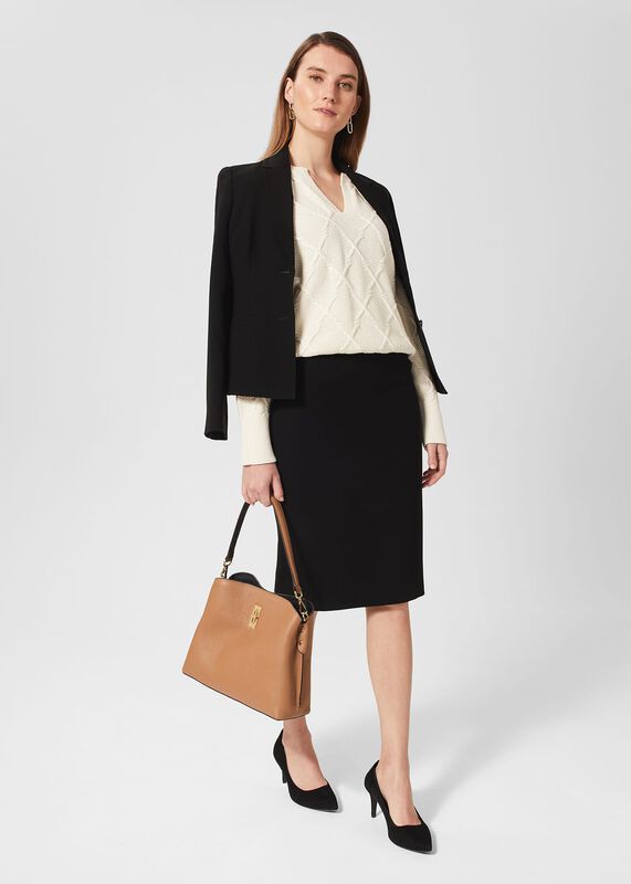 Woman's Suit: Jacket, Skirt, and Blouse