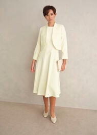 Eliana Seam Detail Dress, Pale Yellow, hi-res
