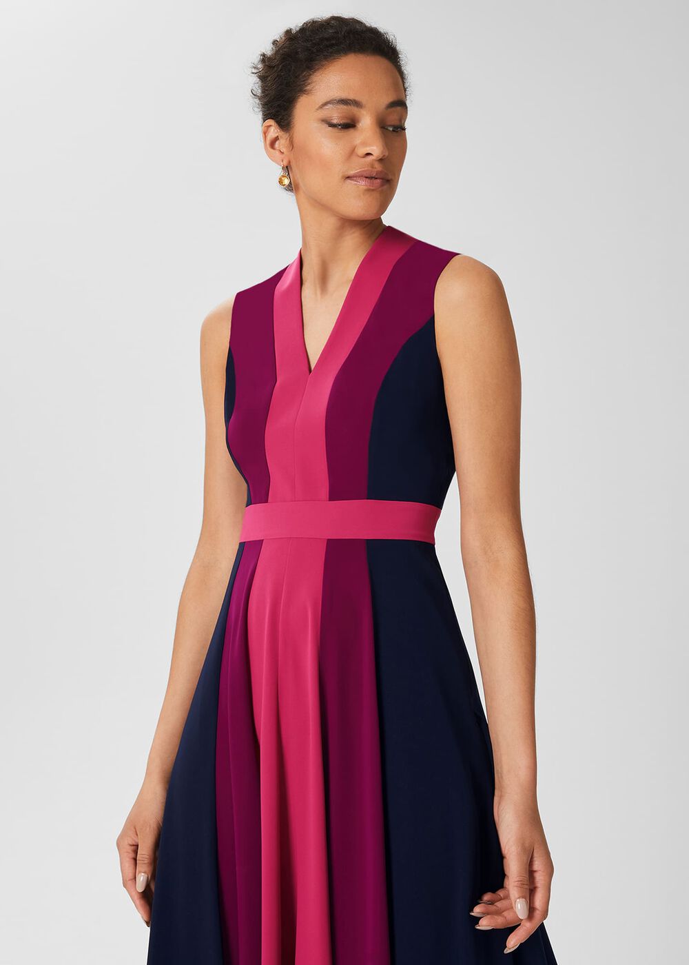 Jilly Fit And Flare Dress, Pink Multi, hi-res