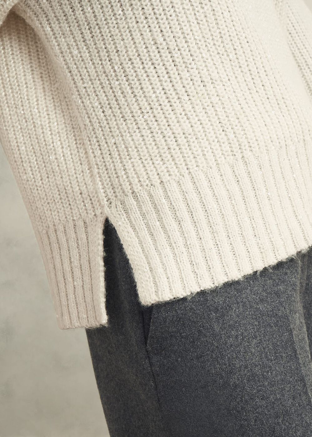 Marsha Sequin Sweater With Alpaca, Ivory, hi-res