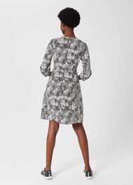 Sihloh Printed Dress, Navy Ivory, hi-res