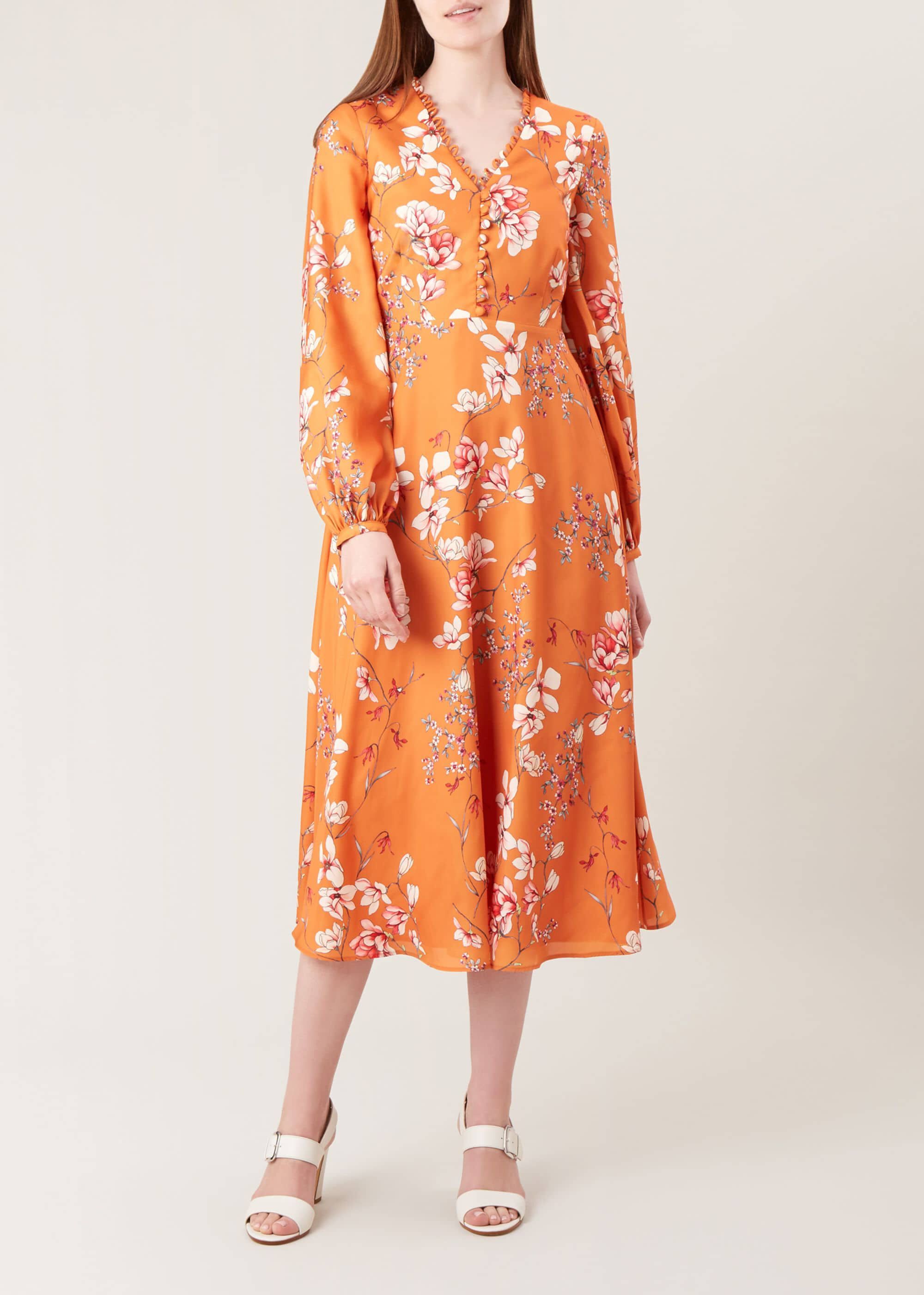 hobbs orange dress