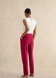 Gemma Straight Leg Trousers , Beetroot Pink, hi-res