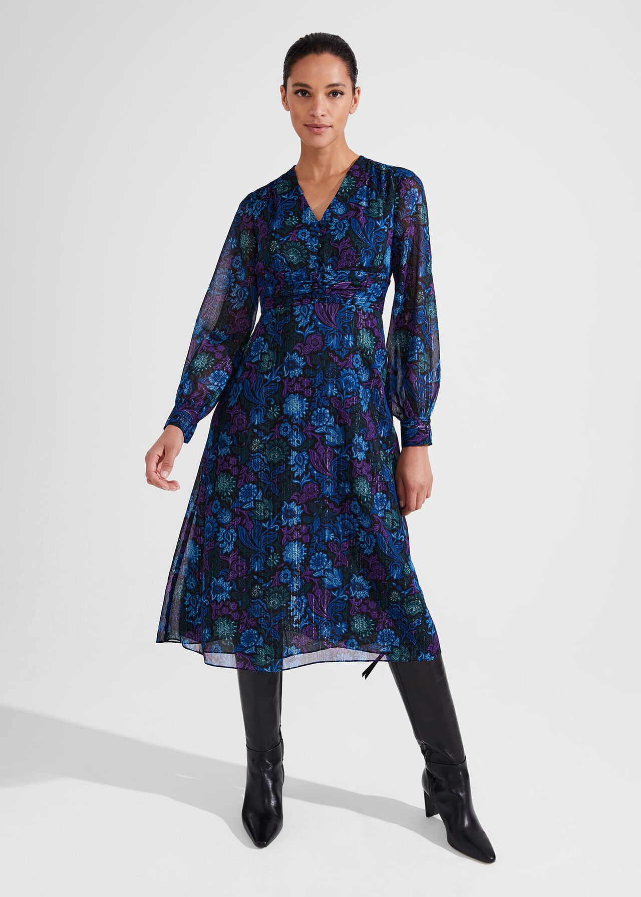 Saffron Dress, Black Multi, hi-res