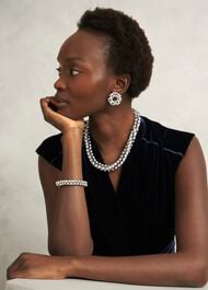 Maia Earring, Silver, hi-res
