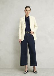 Hadley Pinstripe Shirt, Midnight Ivory, hi-res