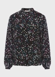 Alycia Star Blouse, Black Multi, hi-res