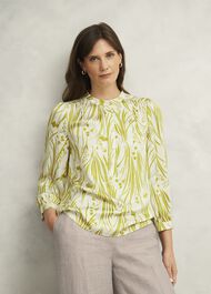 Angelique Blouse, Green Ivory, hi-res