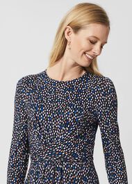Mary Jersey Dress, Navy Multi, hi-res