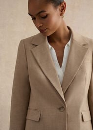 Ashleen Single Breasted Jacket, Neutral, hi-res