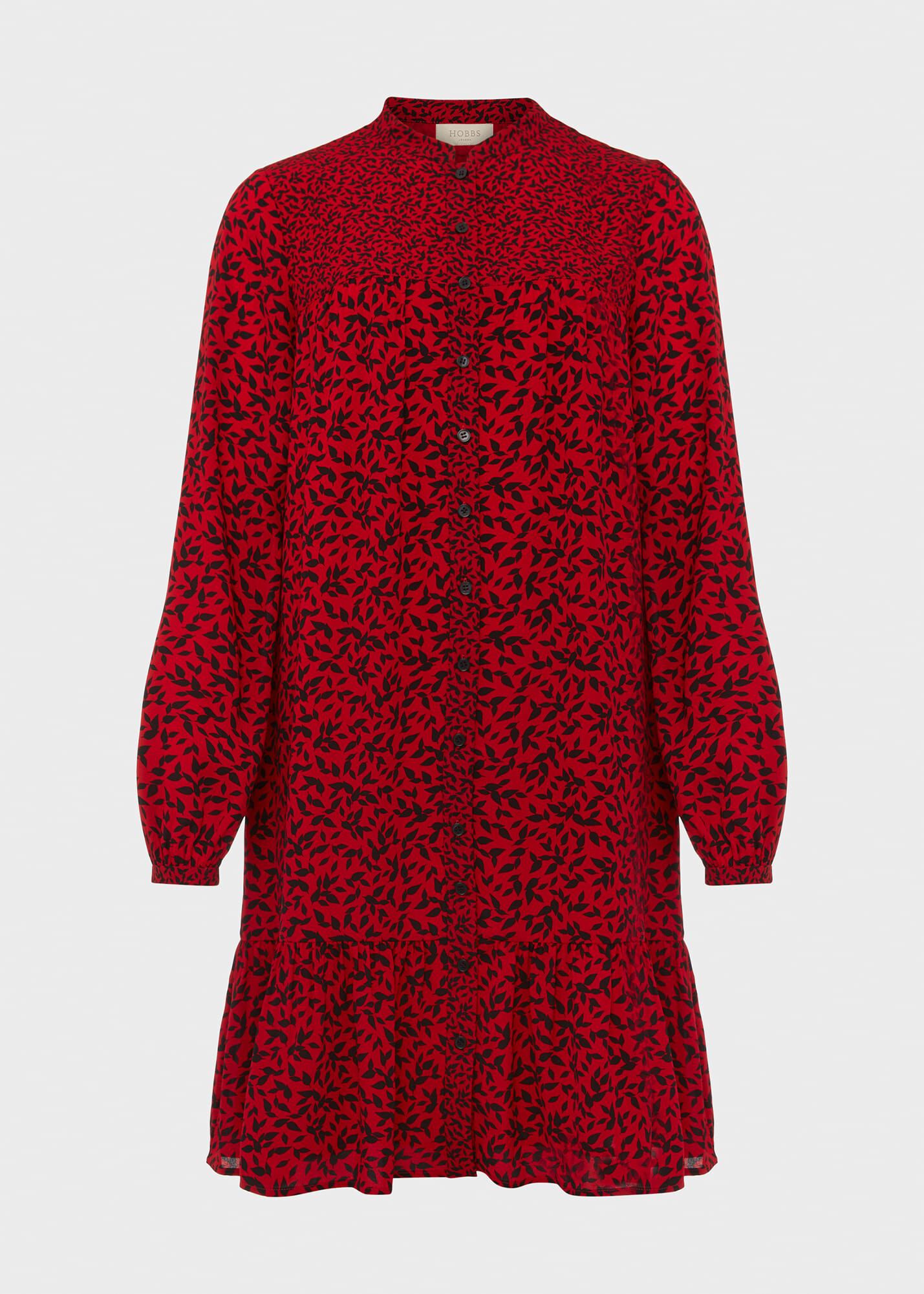 Hobbs red and black dress sale