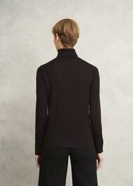 Lara Merino Rollneck Sweater, Alder Brown, hi-res