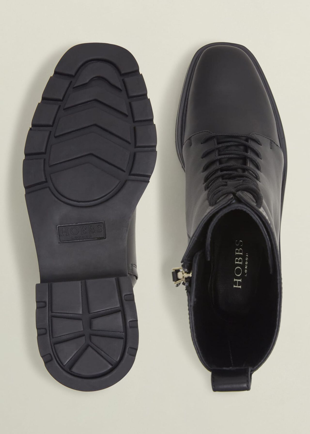 Farrah Lace-Up Boots, Black, hi-res