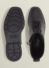 Farrah Lace-Up Boots, Black, hi-res