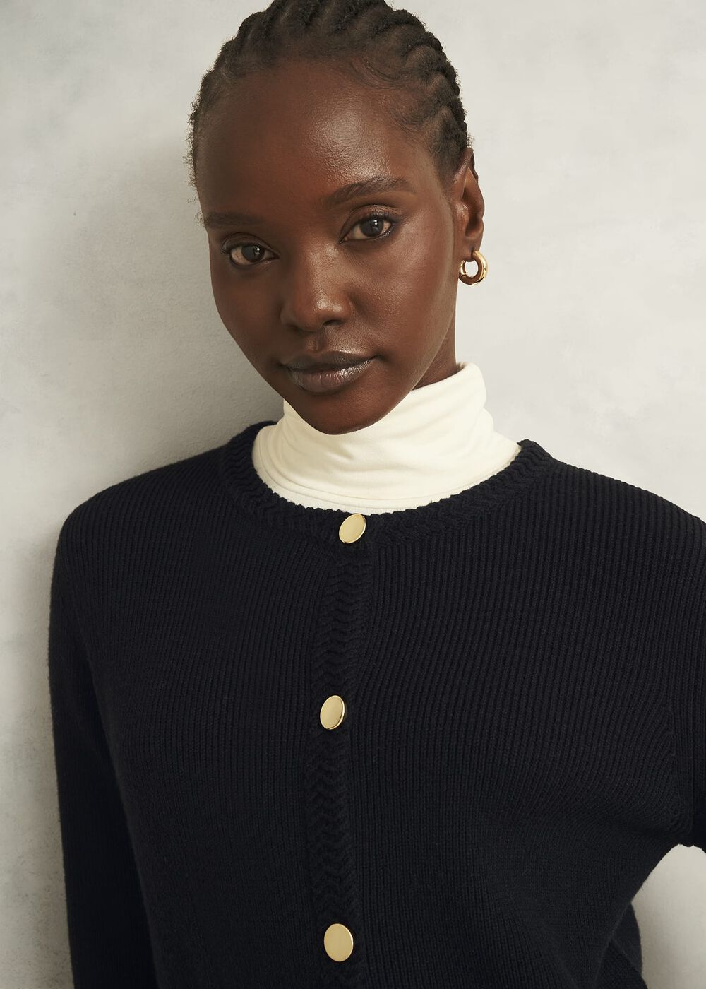 Simona Knitted Jacket, Black, hi-res