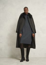 Lorraine Knit Dress, Charcoal Grey, hi-res