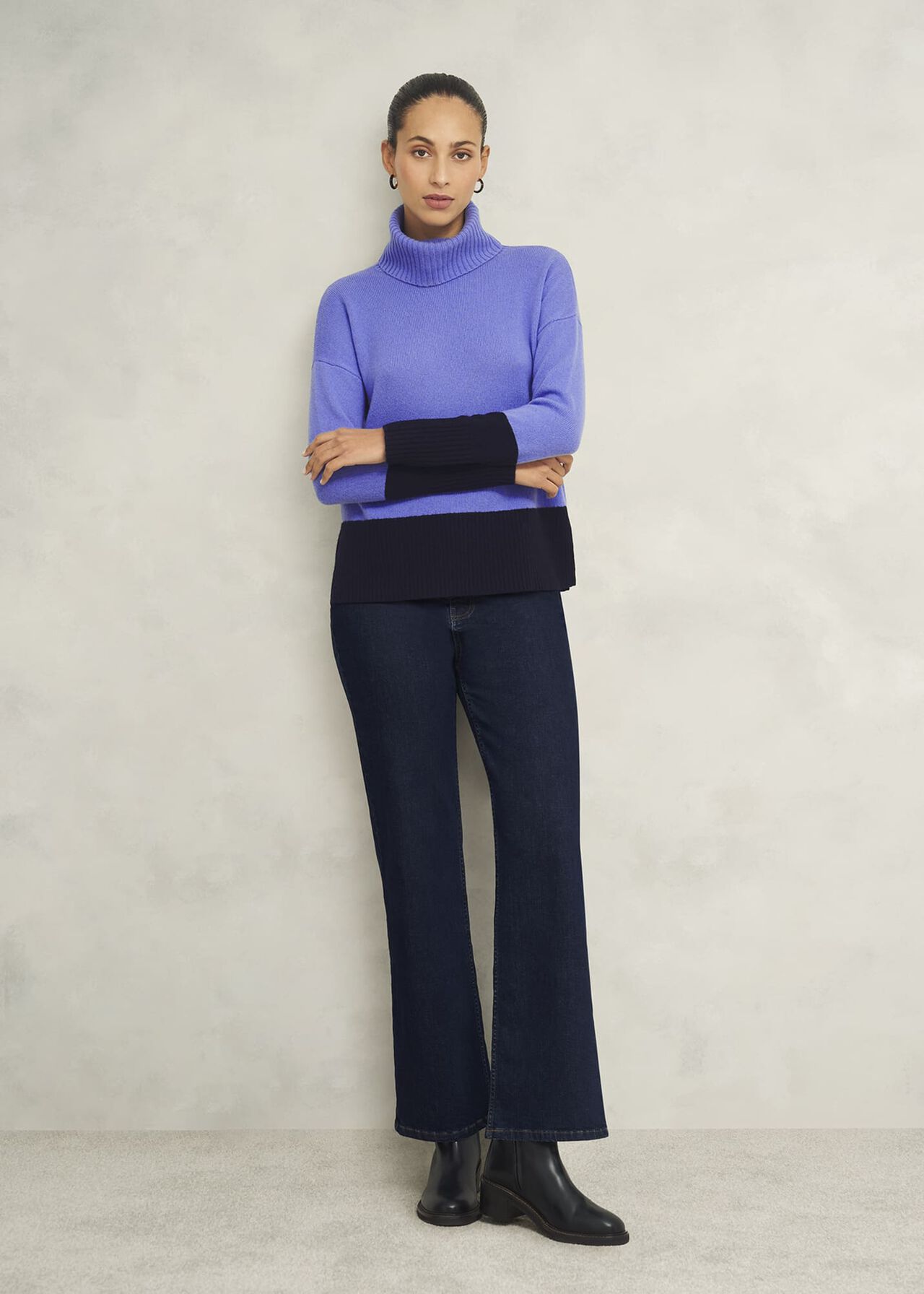 Melodie Wool Blend Jumper, Blue Hobbs Navy, hi-res