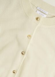 Monica Cashmere Cardigan, Warm Ivory, hi-res