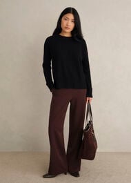 Darla Wool Blend Knitted Jumper, Black, hi-res