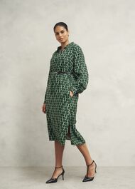 Florian Dress, Navy Green, hi-res