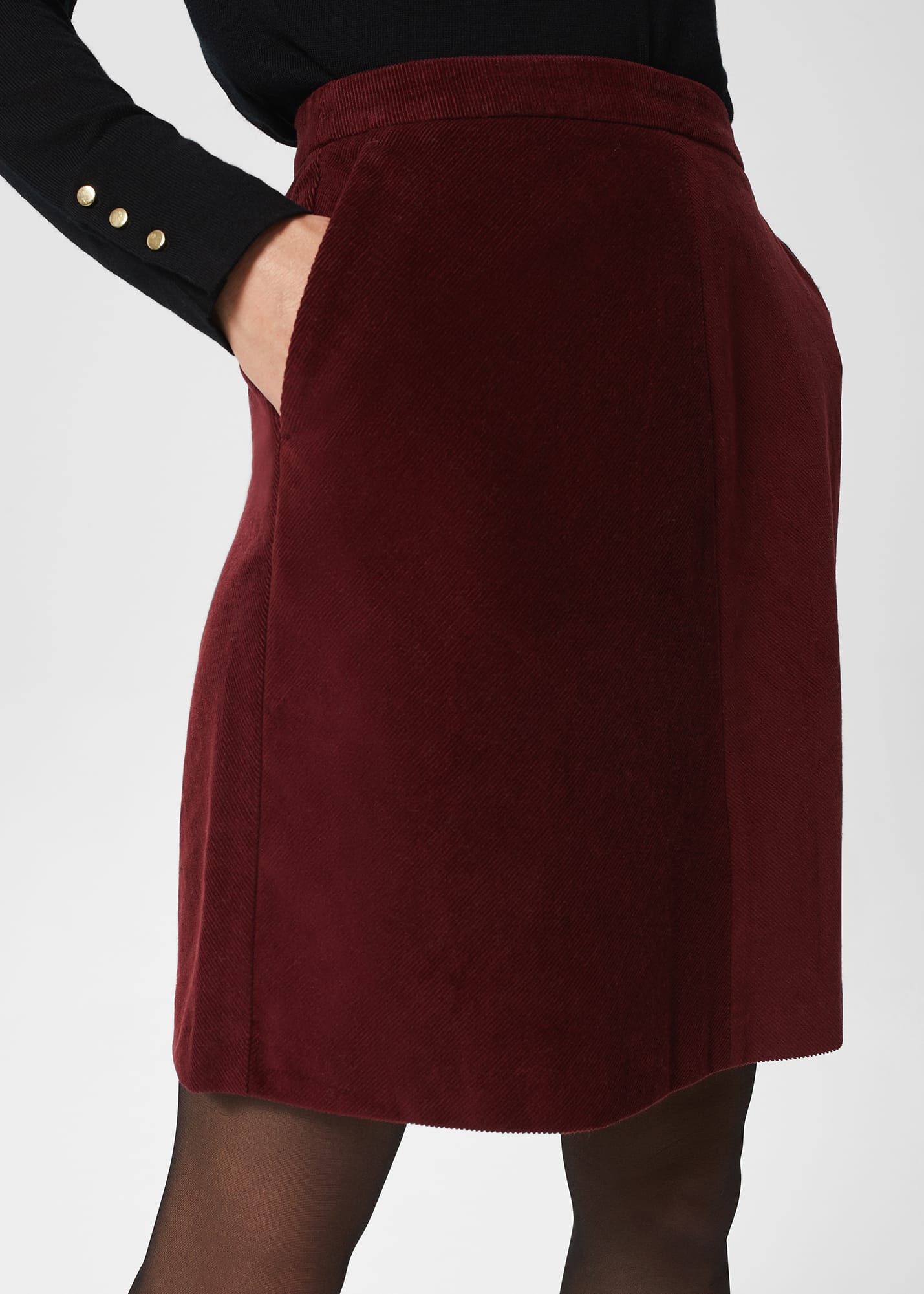 Hobbs bronte cord on sale skirt dark green