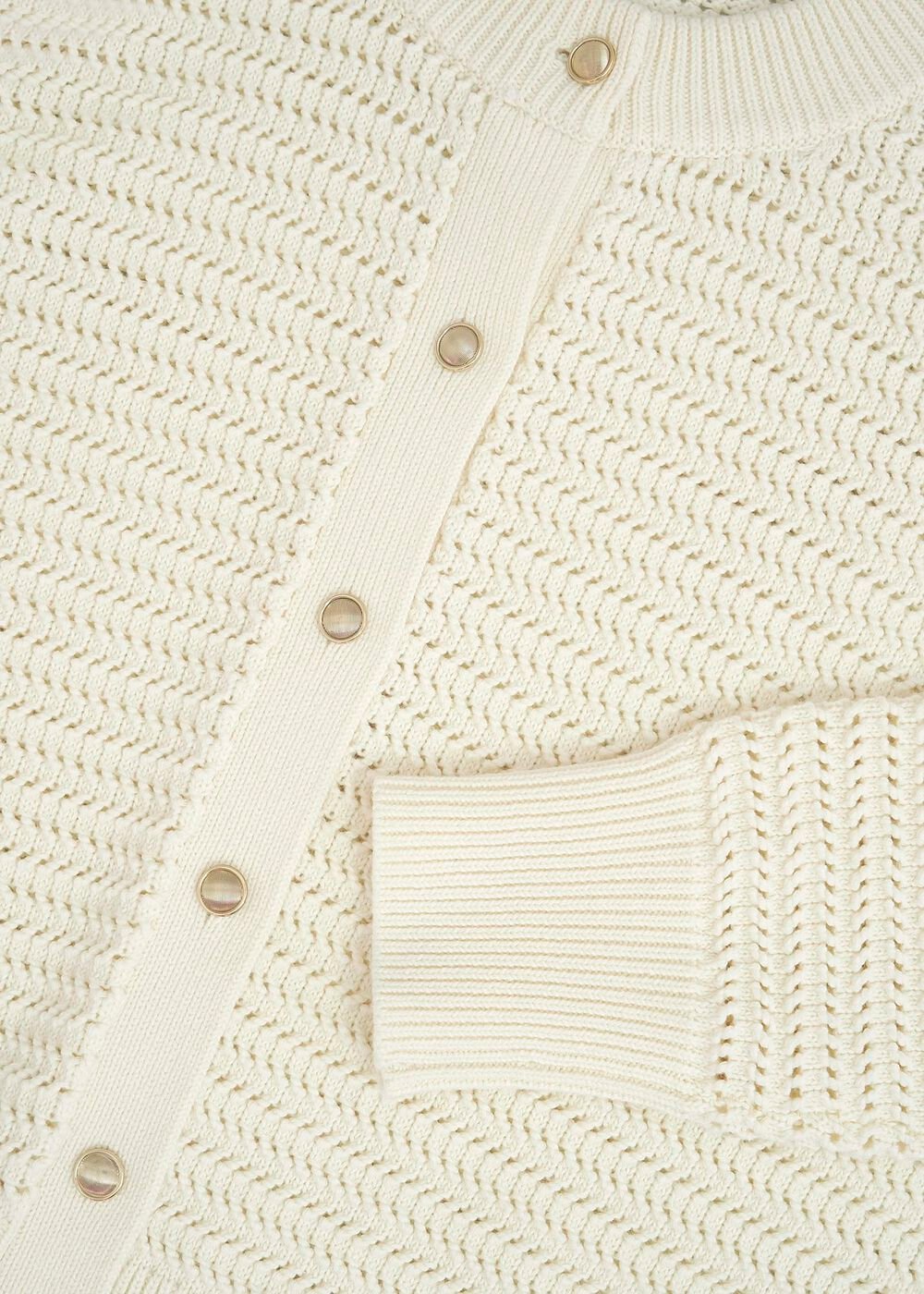 Felicity Cotton Cardigan, Warm Ivory, hi-res
