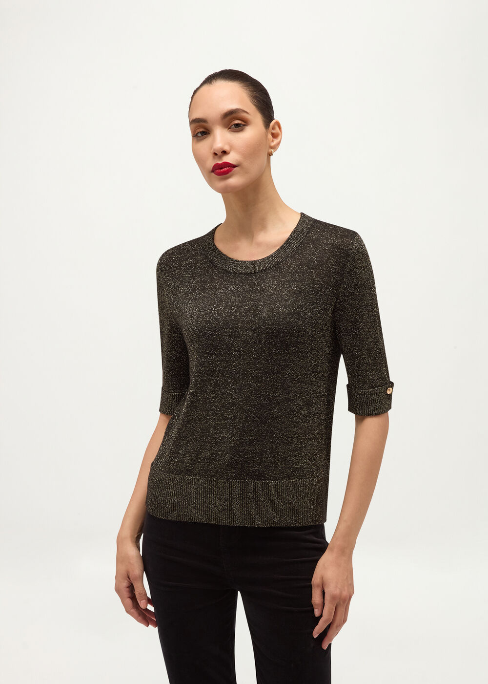 Leanne Sparkle Short Sleeve Jumper