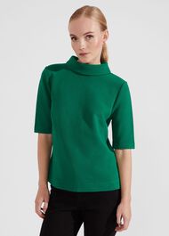 Tali Textured Top, Malachite Green, hi-res