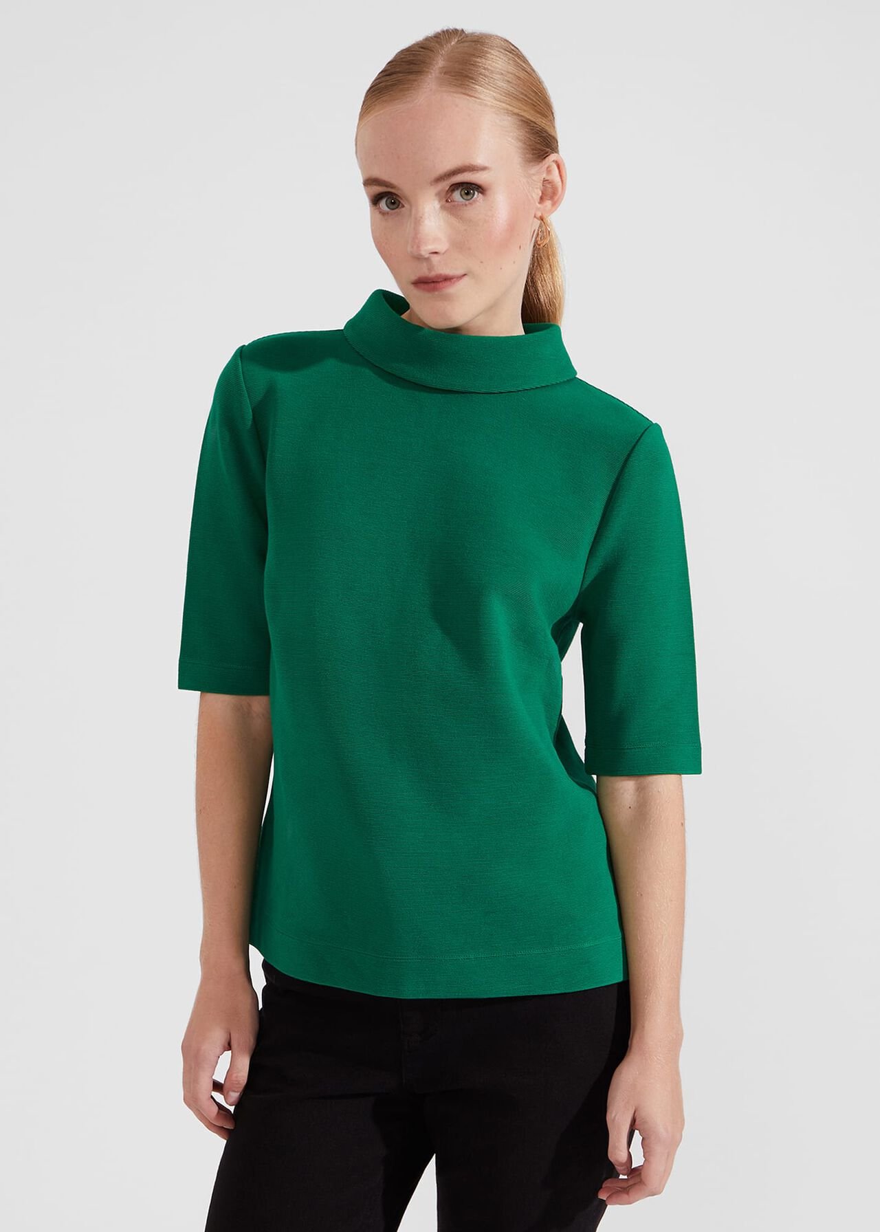 Tali Textured Top, Malachite Green, hi-res