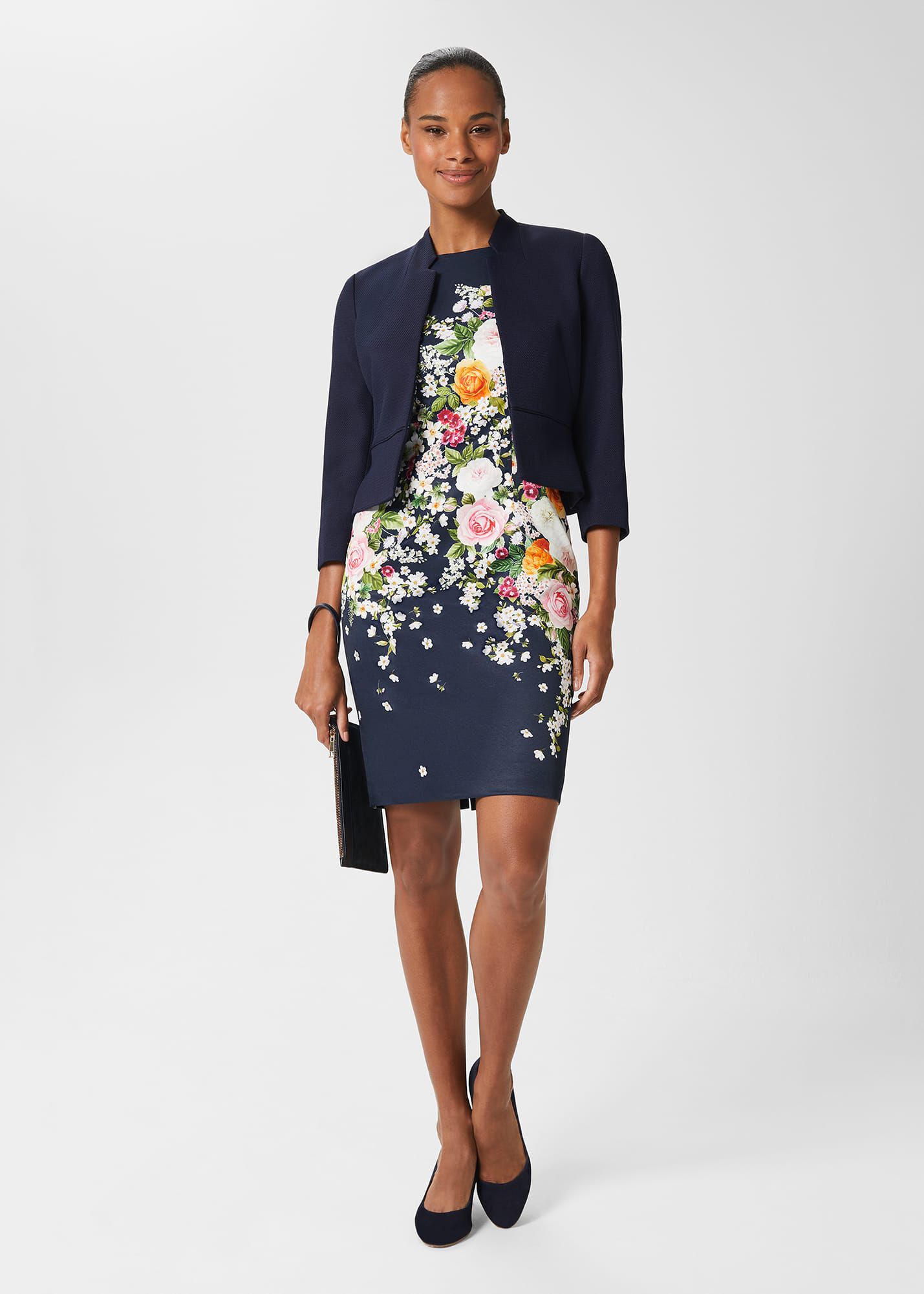 Hobbs navy dress hot sale and jacket