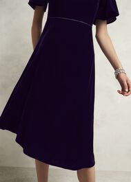 Petite Catalina Velvet Dress, Midnight Navy, hi-res