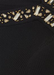 Emily Knitted Sequin Dress, Black, hi-res