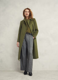 Petite Livia Wool Coat, Kelp Green, hi-res