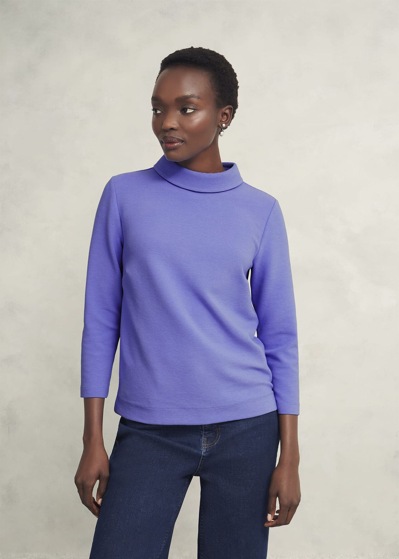 Tali Textured Top , Deep Sky Blue, hi-res