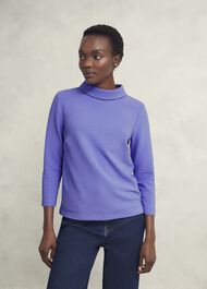 Tali Textured Top , Deep Sky Blue, hi-res