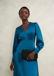 Renata Suede Clutch Bag, Black, hi-res